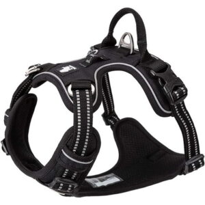 Reflective No-Pull Dog Harness – Black
