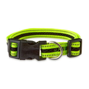 Reflective Adjustable Dog Collar – Neon Yellow