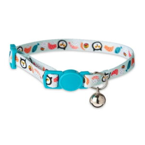 Sushi Print Breakaway Cat Collar – Blue